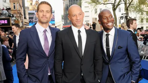 Getty Images Paul Walker, Vin Diesel and Tyrese Gibson