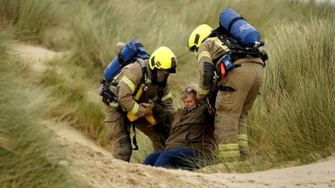 PA Media Training drill in Camber Sands