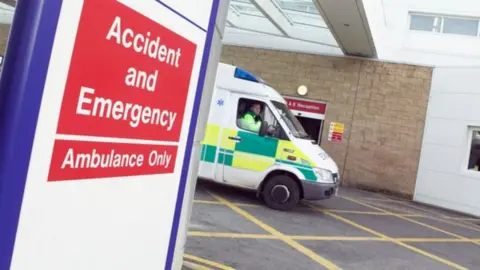 Science Photo Library ambulance at A&E