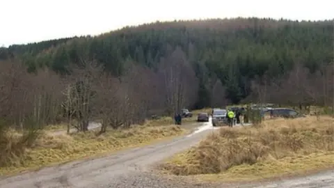 BBC Scene of fatal accident at Snowman Rally