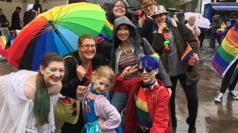 Visitors of all ages donned face paint and got into the spirit of the event