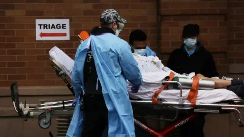 Getty Images Medical workers in Brooklyn