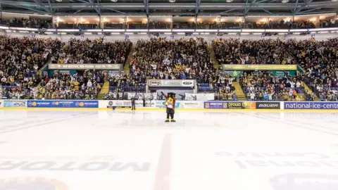 Nottingham Panthers Nottingham Panthers' mascot does the dab