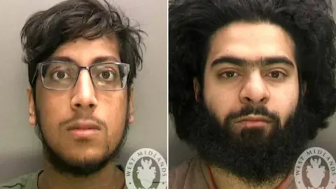 West Midlands Police Hanzalah Patel (left) and Safwaan Mansur