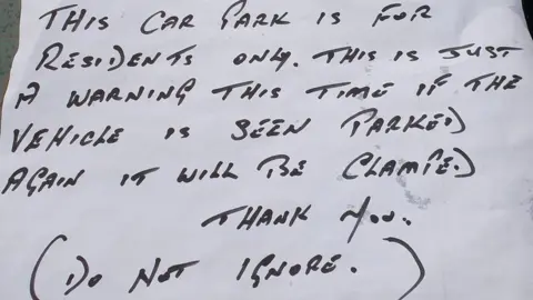 Force Response Picture of the note shared by police