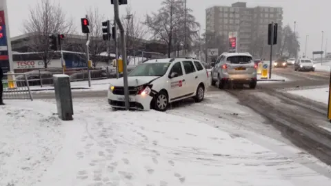 Tracy Sari Taxi crashed in Seacroft, Leeds