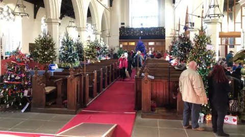 BBC/Shaun Whitmore Christmas tree festival