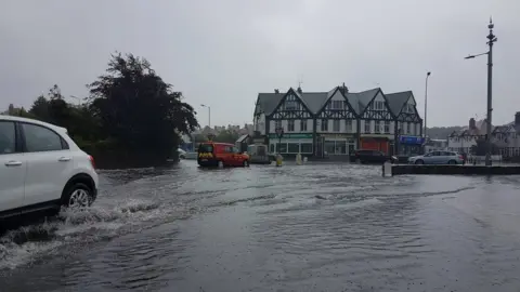 @AlexHJ25 Flooded high street in Rhyl