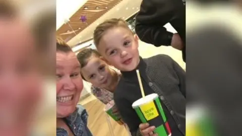 Leanne Stokes Leanne, pictured with her niece and nephew