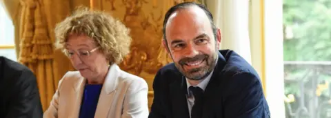 Getty Images Labour Minister Muriel Pénicaud and Prime Minister Edouard Philippe