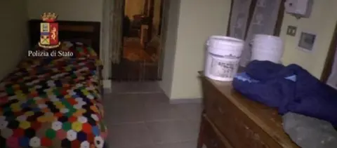Polizia di Stato Photo of the bedroom where the woman was held