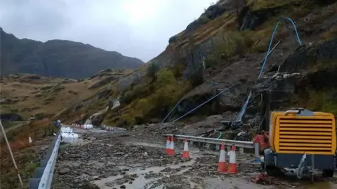 Traffic Scotland Landslip at Rest and Be Thankful