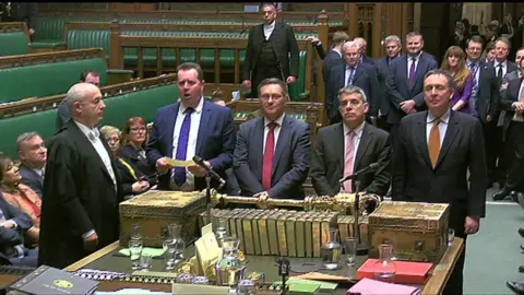 BBC MPs voting on the Brexit Bill