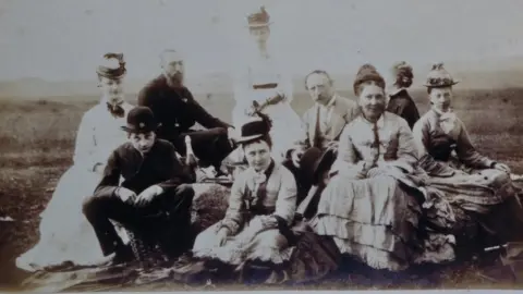 Routh family 1875 Routh family photo showing the family enjoying a picnic