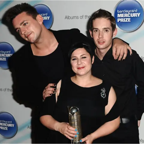 Getty Images Bandmates Rab Allan, Caroline McKay and Paul Donoghue at the 2009 Mercury Prize ceremony