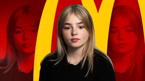 BBC A picture of McDonald's worker Shelby