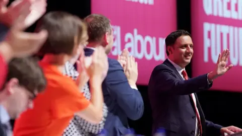PA Media Scottish Labour leader Anas Sarwar at the Labour Party conference in Liverpool