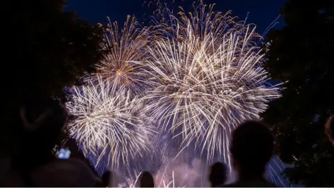CHRIS HELGREN / Reuters Fireworks