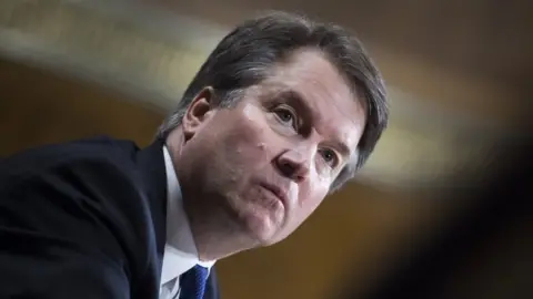 Getty Images Judge Brett Kavanaugh testifies during the Senate Judiciary Committee hearing