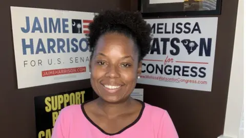 MELISSA WATSON Melissa Watson, a schoolteacher and army veteran standing for Congress in South Carolina.