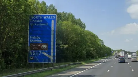 Google motorway sign