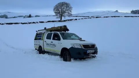 ENWL ENWL van in snow