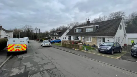 Police outside a property in Sebastopol