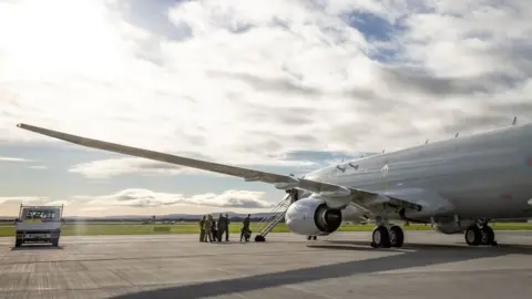 MOD RAF personnel preparing to deploy from RAF Lossiemouth this afternoon