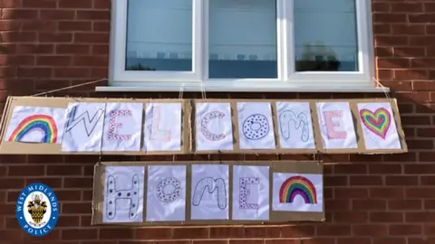 West Midlands Police Welcome home sign