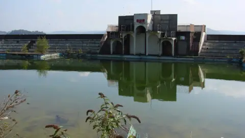 South Lakeland District Council The derelict lido at Grange-over-Sands