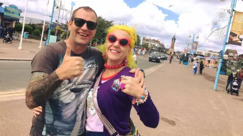 Skegness Siren Gina Parkin and her boyfriend