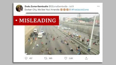 Labelled screen grab of tweet