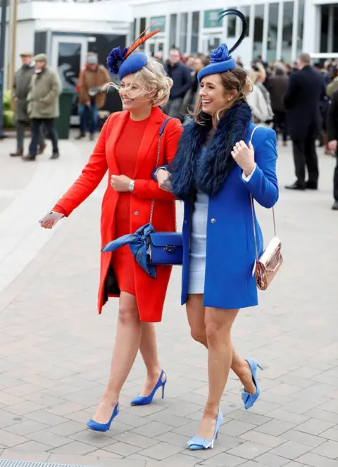 Reuters Racegoers during Ladies Day of the 2019 Cheltenham Festival