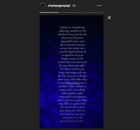 Drake / Instagram Drake's Instagram statement