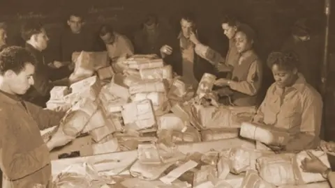 US Army Army clearing post in World War Two