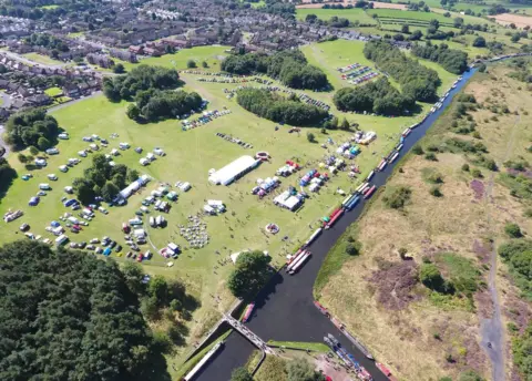 IWA festival Aerial shot of the festival at Pelsall in 2016