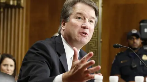 Getty Images Supreme Court nominee Judge Brett Kavanaugh speaks at the Senate Judiciary Committee hearing. 28 Sept 2018