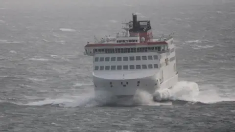 IOMSPC The Manxman ferry in choppy waters