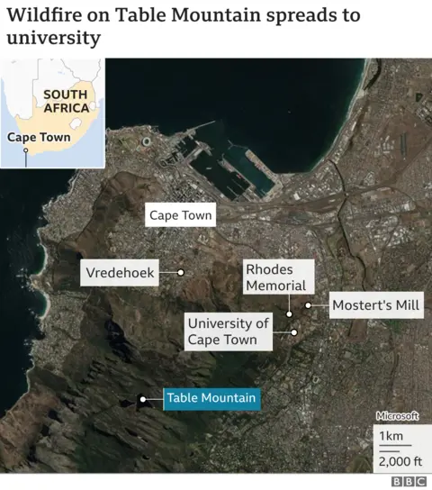 BBC Map of cape Town