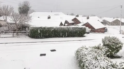 Snow in Pentre Halkyn, Flintshire