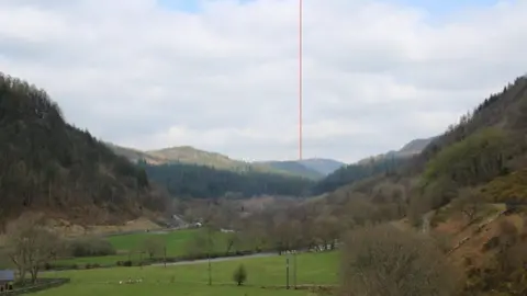 Home Office Proposed location of phone mast at Foel Friog in Snowdonia