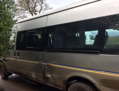 Van at Bosahan Farm, Cornwall