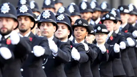 Getty Images Police recruits