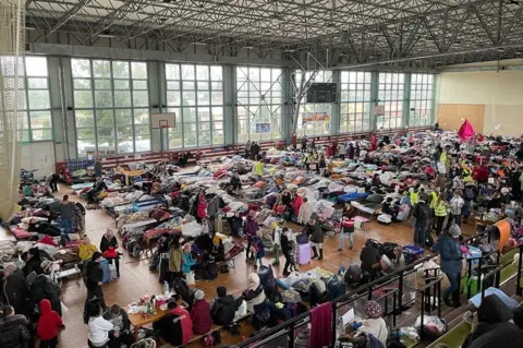 BBC Refugee reception centre