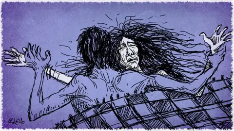 A man on top of a woman