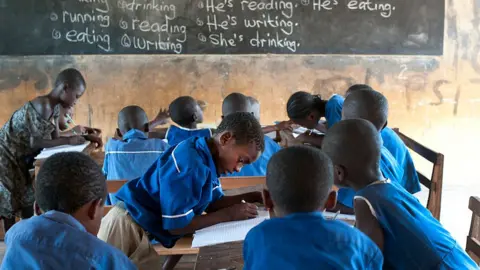 Getty Images Children in a class in Ghana - archive shot