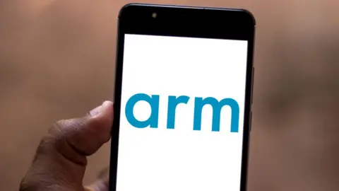 Getty Images ARM logo on phone