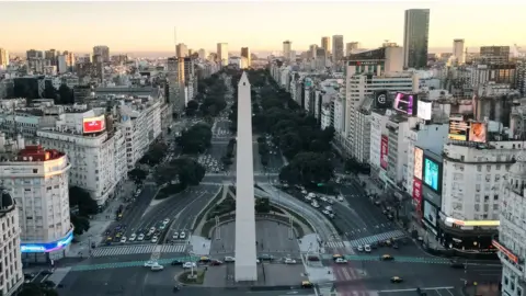 Calm in the first hours of the general strike in Argentina, Buenos Aires - 09 May 2024