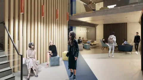 Artists impressions of reception area