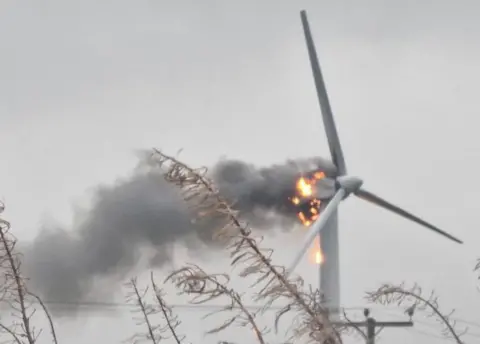 Fubar News Wind turbine fire